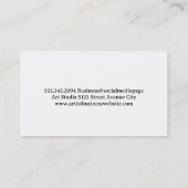 Hintergrund künstlerischer Pinselstriche Visitenkarte (Rückseite)