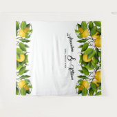 Hintergrund Lemon Fruit Wedding Wandteppich (Vorderseite (Horizontal))