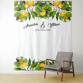 Hintergrund Lemon Fruit Wedding Wandteppich