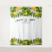 Hintergrund Lemon Fruit Wedding Wandteppich (Vorderseite)