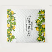 Hintergrund Lemon Fruit Wedding Wandteppich (Vorderseite (Horizontal))