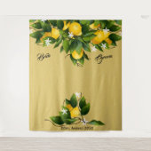Hintergrund Lemon Fruit Wedding Wandteppich (Vorderseite)