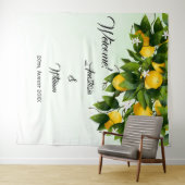 Hintergrund Lemon Fruit Wedding Wandteppich (Beispiel (Horizontal))