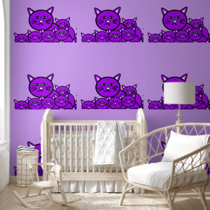 Hintergrund Lila Katzen Tapete