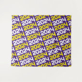 Hintergrund lila und gelber Abschluss Wandteppich (Vorderseite (Horizontal))