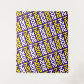 Hintergrund lila und gelber Abschluss Wandteppich (Vorderseite)