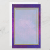 Hintergrund lila und rosa Wasserfarbe Briefpapier (Vorne/Hinten)