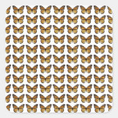 Hintergrund mehrerer Monarchschmetterlinge Quadratischer Aufkleber (Vorderseite)