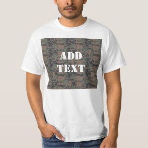 Hintergrund militärischer digitaler Wälder T-Shirt
