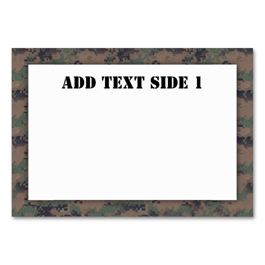 Hintergrund militärischer digitaler Wälder Tischnummer (Vorderseite)