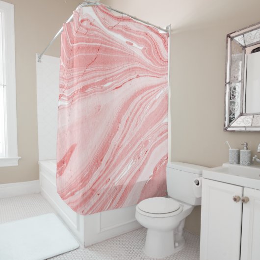 Hintergrund mit abstrakter Farbmarmorstruktur. Duschvorhang (Beispiel)