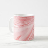 Hintergrund mit abstrakter Farbmarmorstruktur. Kaffeetasse (Vorderseite Links)