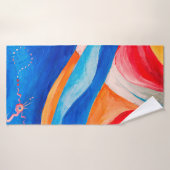 Hintergrund mit abstrakter Kunsttextur, Fragment w Badehandtuch (Badehandtuch)