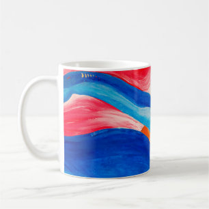 Hintergrund mit abstrakter Kunsttextur, Fragment w Kaffeetasse