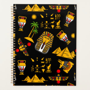 Hintergrund mit altägyptischem Hieroglyphenmuster Planer