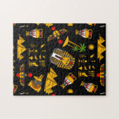 Hintergrund mit altägyptischem Hieroglyphenmuster Puzzle (Horizontal)