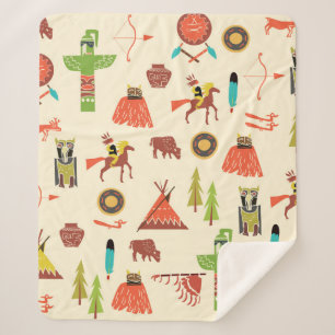 Hintergrund mit Amerikanischen Ureinwohnern Sherpadecke