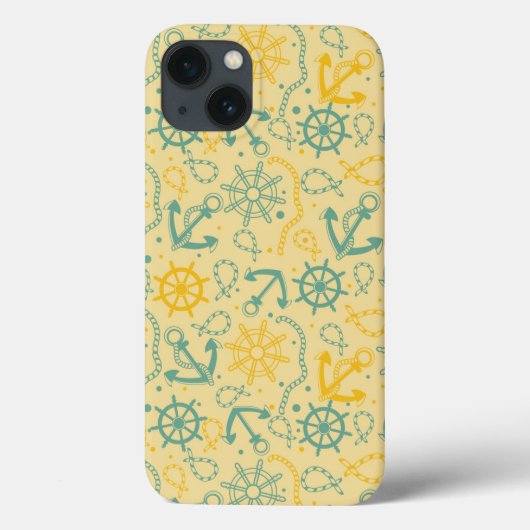 Hintergrund mit Anker, Seilen Case-Mate iPhone Hülle (Rückseite)