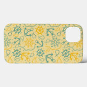 Hintergrund mit Anker, Seilen Case-Mate iPhone Hülle (Rückseite (Horizontal))