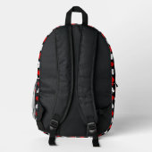Hintergrund mit Anzügen Bedruckter Rucksack (Rückseite)