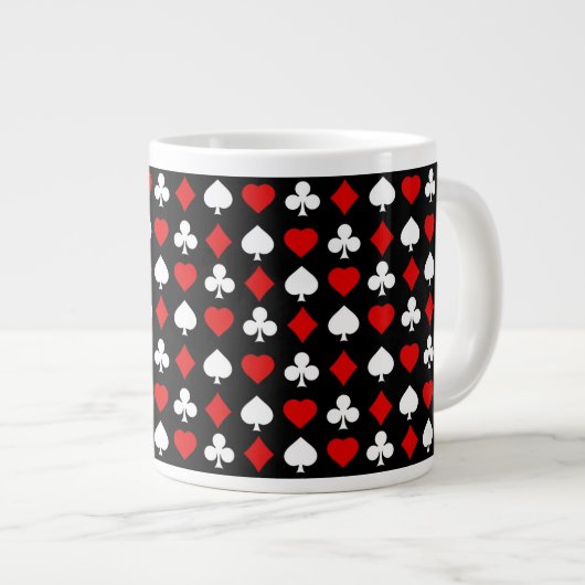 Hintergrund mit Anzügen Jumbo-Tasse (Vorderseite Rechts)
