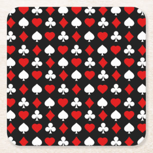 Hintergrund mit Anzügen Rechteckiger Pappuntersetzer