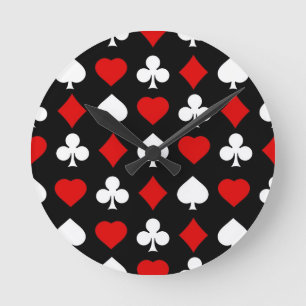 Hintergrund mit Anzügen Runde Wanduhr