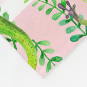 Hintergrund mit Aquarellbildern für grün g Fleecedecke (Ecke)