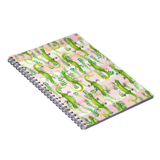 Hintergrund mit Aquarellbildern für grün g Notizblock (Rechte Seite)