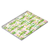 Hintergrund mit Aquarellbildern für grün g Notizblock (Linke Seite)