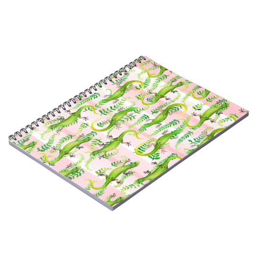 Hintergrund mit Aquarellbildern für grün g Notizblock (Linke Seite)