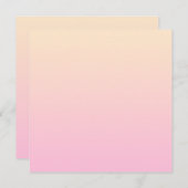 Hintergrund mit blassrosa und gelbem Verlauf Einladung (Vorne/Hinten)