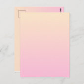 Hintergrund mit blassrosa und gelbem Verlauf Postkarte (Vorne/Hinten)