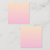 Hintergrund mit blassrosa und gelbem Verlauf Quadratische Visitenkarte (Vorne/Hinten)