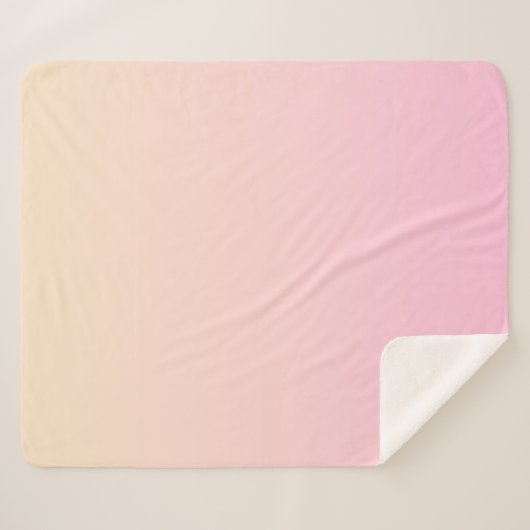 Hintergrund mit blassrosa und gelbem Verlauf Sherpadecke (Vorderseite (Horizontal))