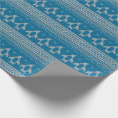 Hintergrund mit blauer Zunge Geschenkpapier (Ecke)