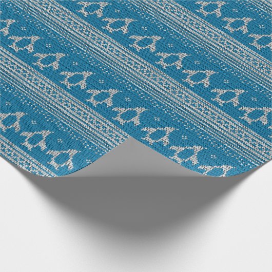 Hintergrund mit blauer Zunge Geschenkpapier (Ecke)