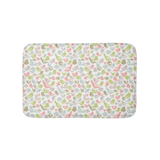 Hintergrund mit bunter Vogelverzierung Badematte (Vorderseite)