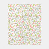 Hintergrund mit bunter Vogelverzierung Fleecedecke (Vorderseite)