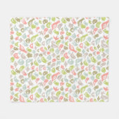 Hintergrund mit bunter Vogelverzierung Fleecedecke (Vorderseite (Horizontal))