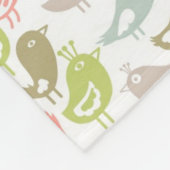 Hintergrund mit bunter Vogelverzierung Fleecedecke (Ecke)