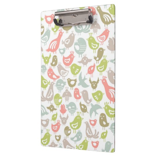 Hintergrund mit bunter Vogelverzierung Klemmbrett (Links)