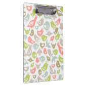 Hintergrund mit bunter Vogelverzierung Klemmbrett (Rechts)