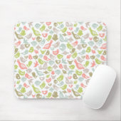 Hintergrund mit bunter Vogelverzierung Mousepad (Mit Mouse)