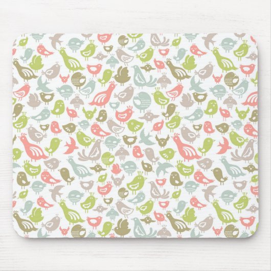 Hintergrund mit bunter Vogelverzierung Mousepad (Vorne)