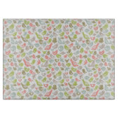 Hintergrund mit bunter Vogelverzierung Schneidebrett (Vorderseite)