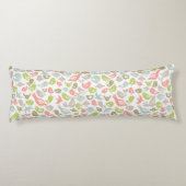 Hintergrund mit bunter Vogelverzierung Seitenschläferkissen (Rückseite)