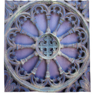 Hintergrund mit dekorativem Fragment (alte Türen) Duschvorhang