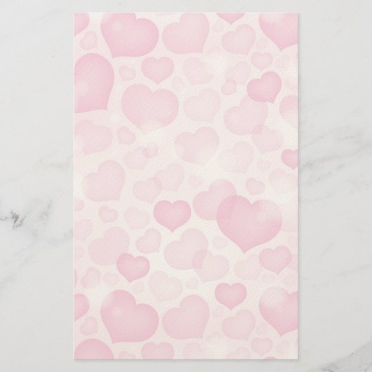 Hintergrund mit den Herzen Briefpapier (Vorderseite)