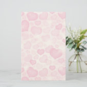 Hintergrund mit den Herzen Briefpapier (Stehend Vorderseite)